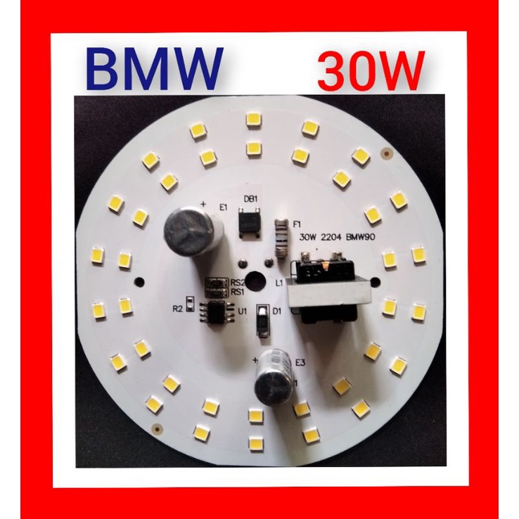 Jual PCB LED AC BMW 30W D-90MM PUTIH | Shopee Indonesia