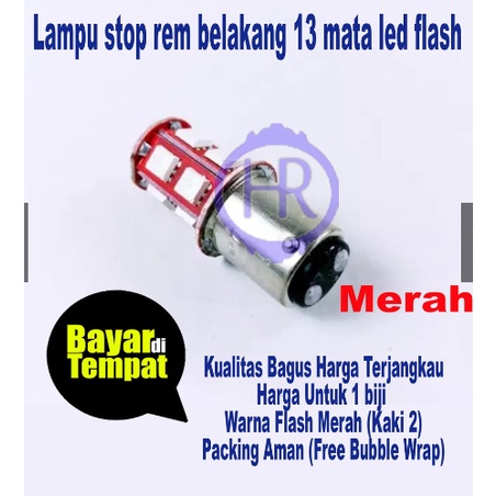 Lampu Stop Rem Belakang 13Led Kedip Warna Merah Putih dan biru/ Lampu stop rem 13 LED Flash 13 LED Mata universal