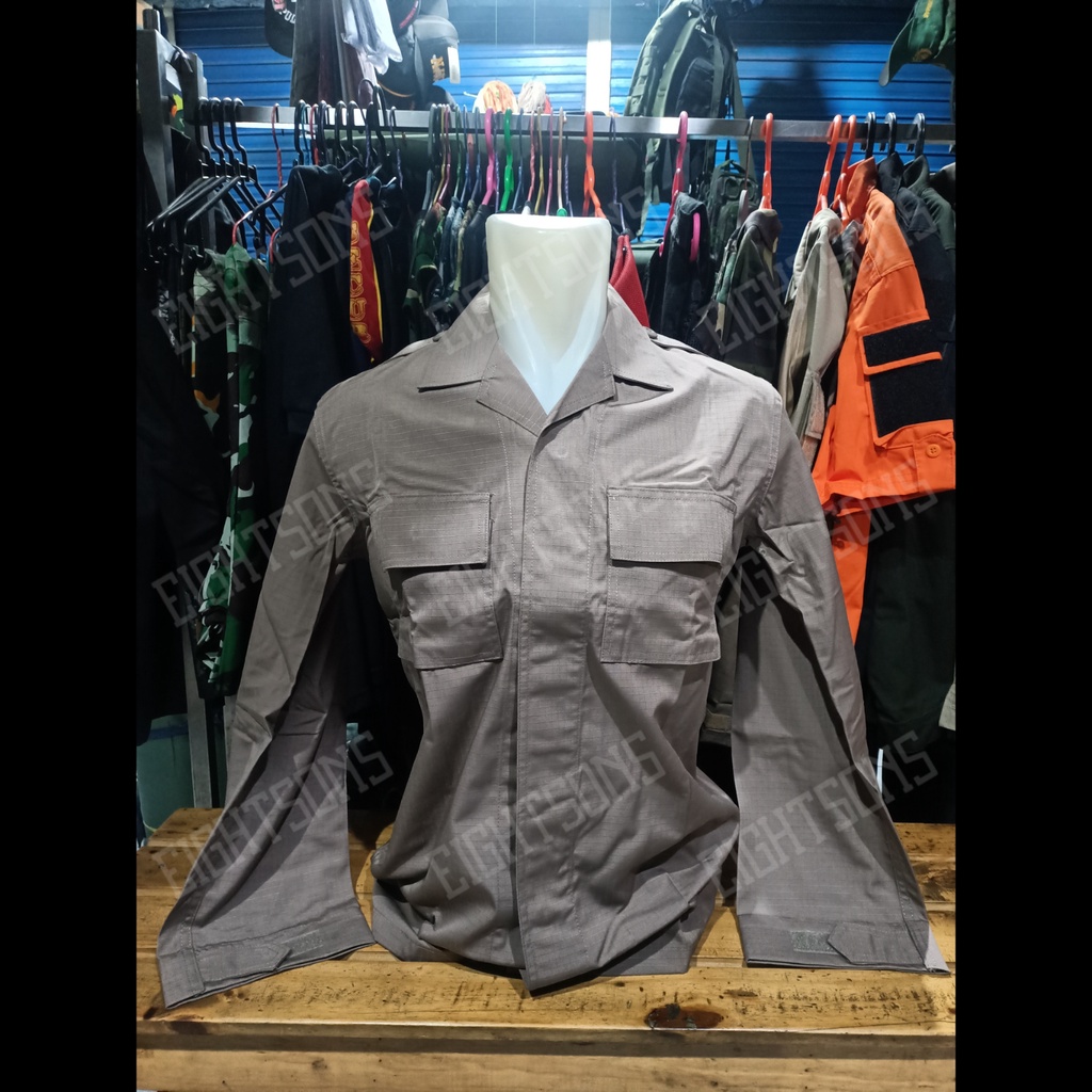 PROMO Baju PDL ASLI atah POLRI (tanpa celana) / Baju pdl coklat satpam terbaru PDH Lengan Panjang MU