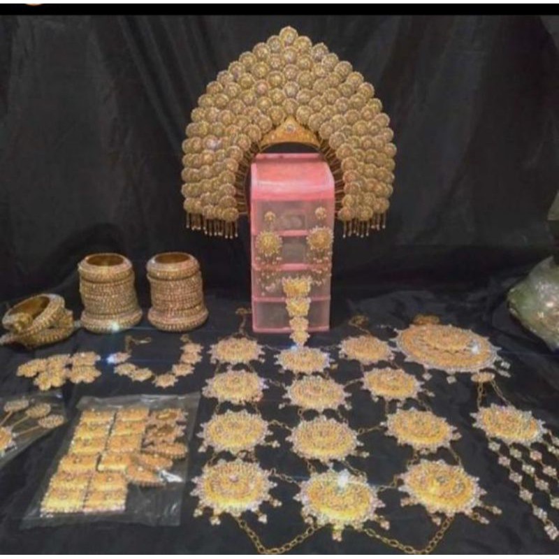 bando bugis  1 set full permata gold