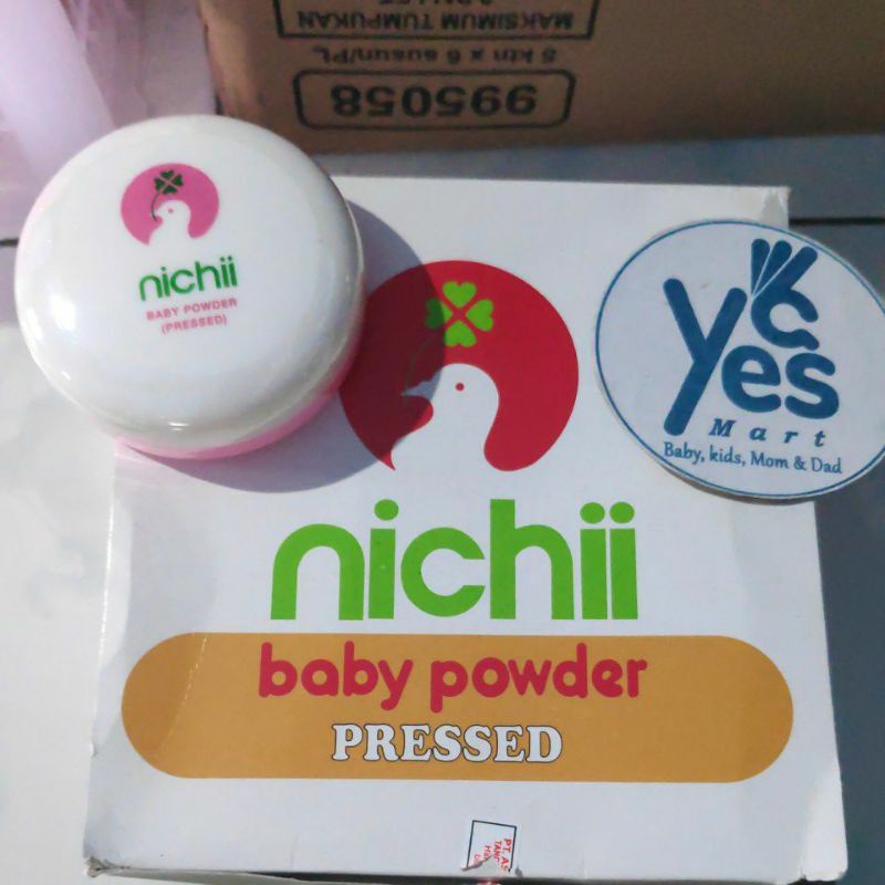 COD Nichii Baby Compact Powder Exp2026 Pressed Dewasa Remaja Bedak Wajah Muka Padat Bayi Nichi 40g Silky White