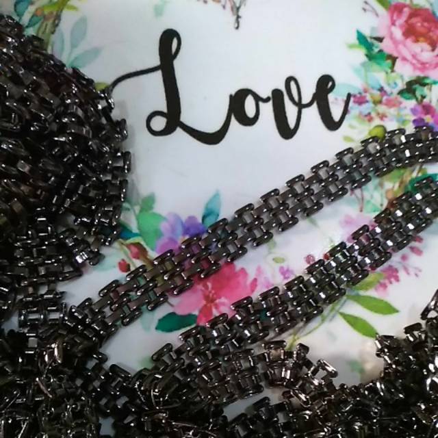 Rantai gelang stainless hitam