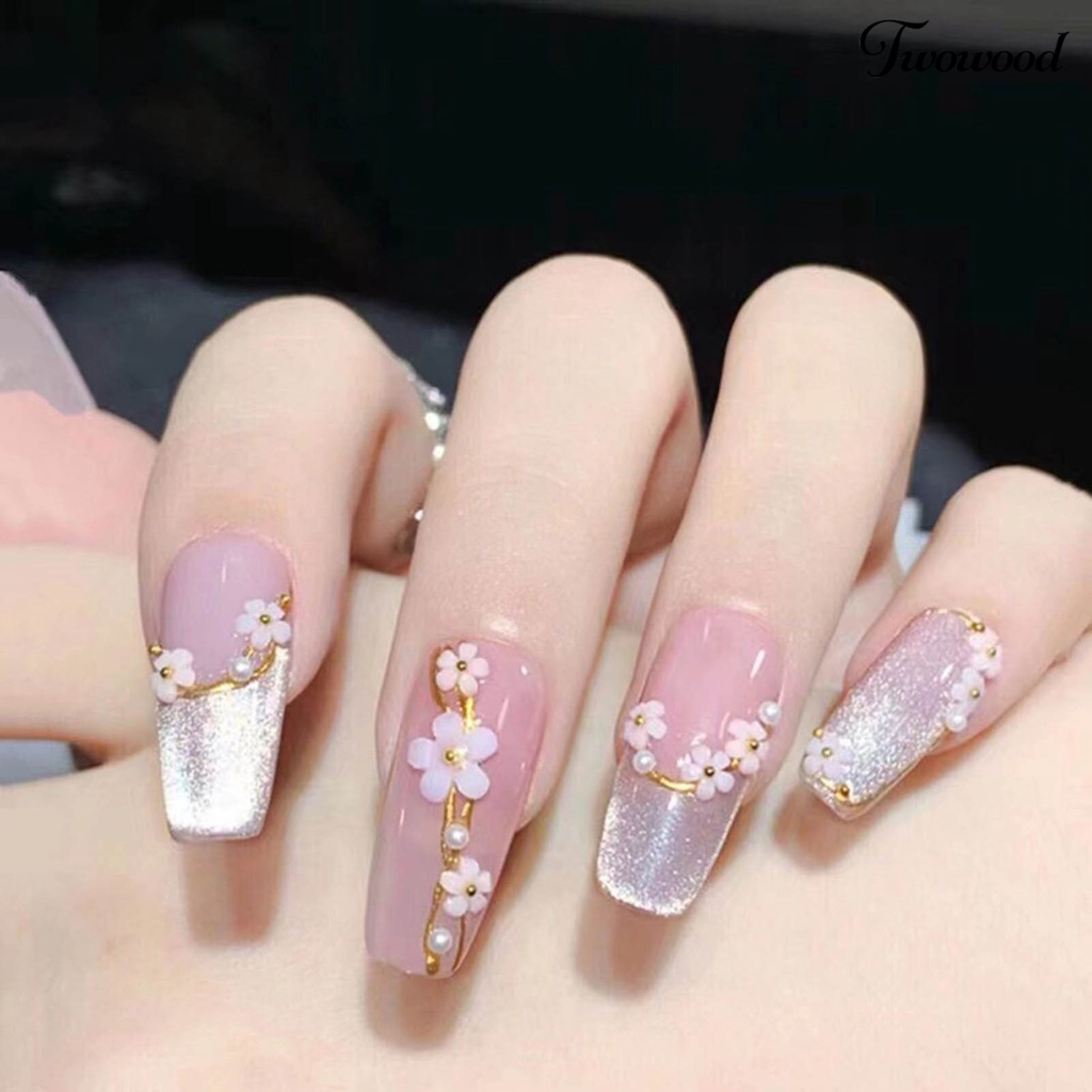 Ornamen Bunga 3D Untuk Dekorasi Nail Art Charms