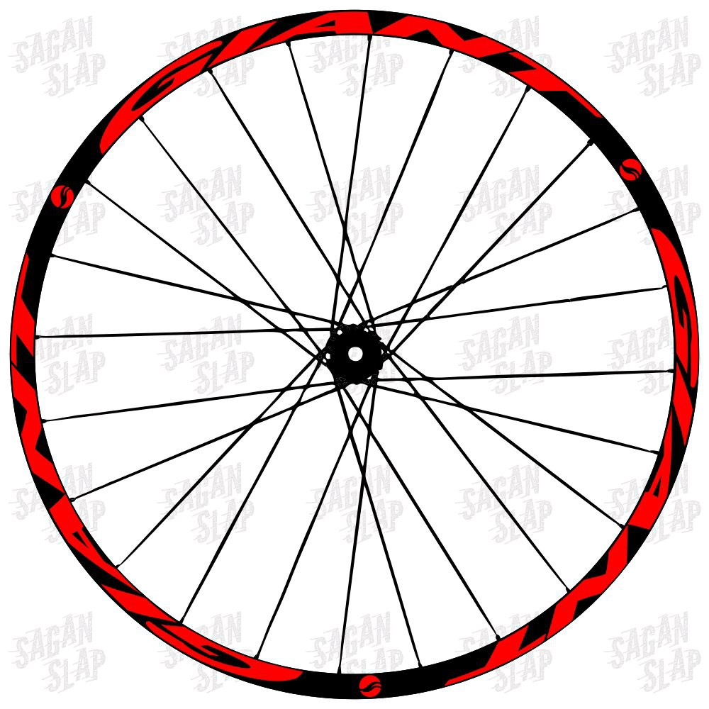 Sticker rims GIANT merah Lebar Stiker 2cm Decal rim mtb downhill roadbike 26 27.5 29 700c