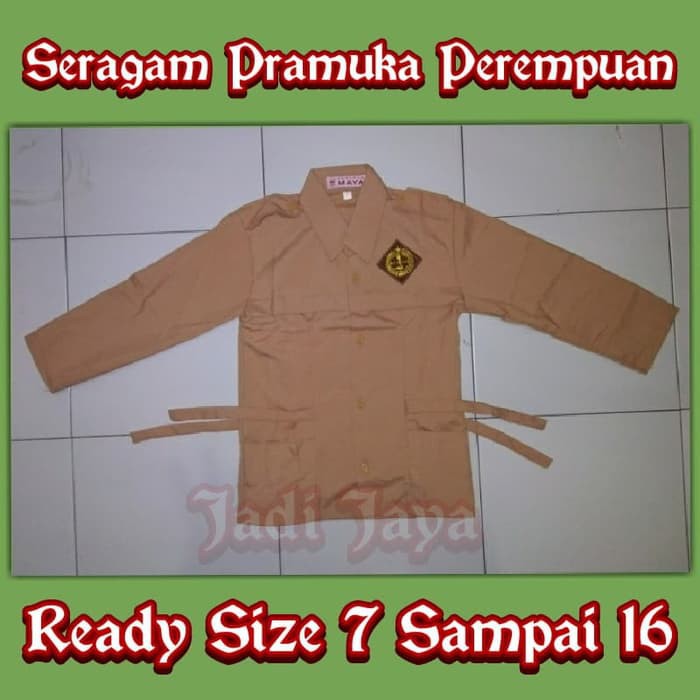 BAJU PRAMUKA PEREMPUAN SMP/SMA LENGAN PANJANG