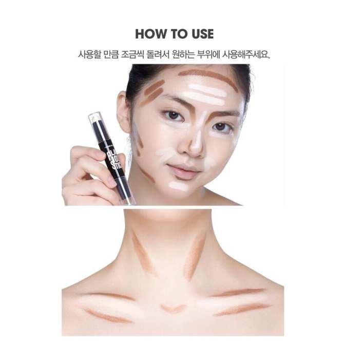 MAYCREATE Double Head Highlighter Concealer Pen Facial Contour Pencil