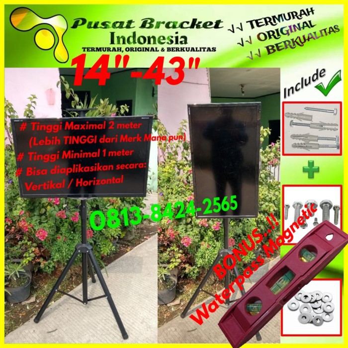 Bracket tv standing tripod 2 tv 14&quot; s/d 32&quot; High Quality