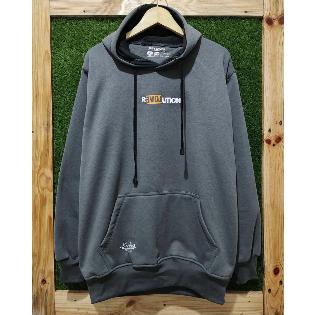 SWEATER HOODIE PRIA BAHAN KATUN KACHIOS PROJECT ORIGINAL 1 VARIAN WARNA BISA COD UNISEX M L XL XXL