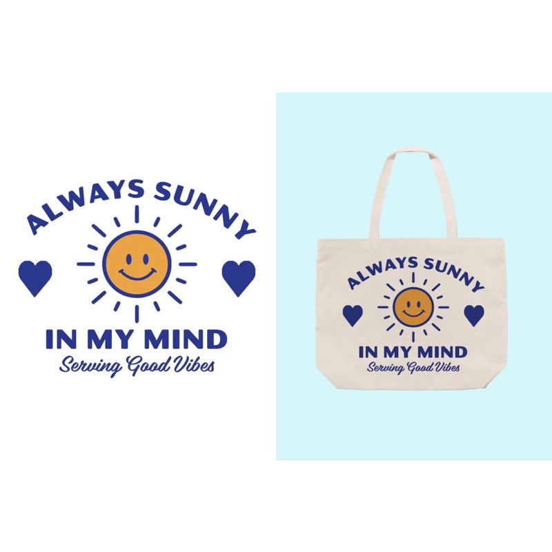 Tote Bag Kanvas Landscape Bergambar Simple Quotes