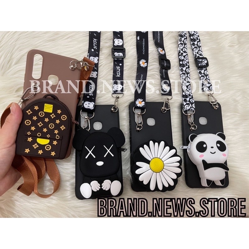 XIAOMI/REDMI 12C/10/ 10C/ NOTE 9/ NOTE 9S/ NOTE 9 PRO/ NOTE 8/ NOTE 8 PRO/ NOTE 7/ NOTE 7 PRO/ 7/ 7A/ 8/ 8A/ 8A PRO/ POCO M3/ / SOFT CASE TAS DOMPET KOIN/COIN + GANTUNGAN TALI HP SELEMPANG/SILIKON BONEKA/KARTUN PANDA/BUNGA PEACE/DAISY/CASING/ BAG SILICON