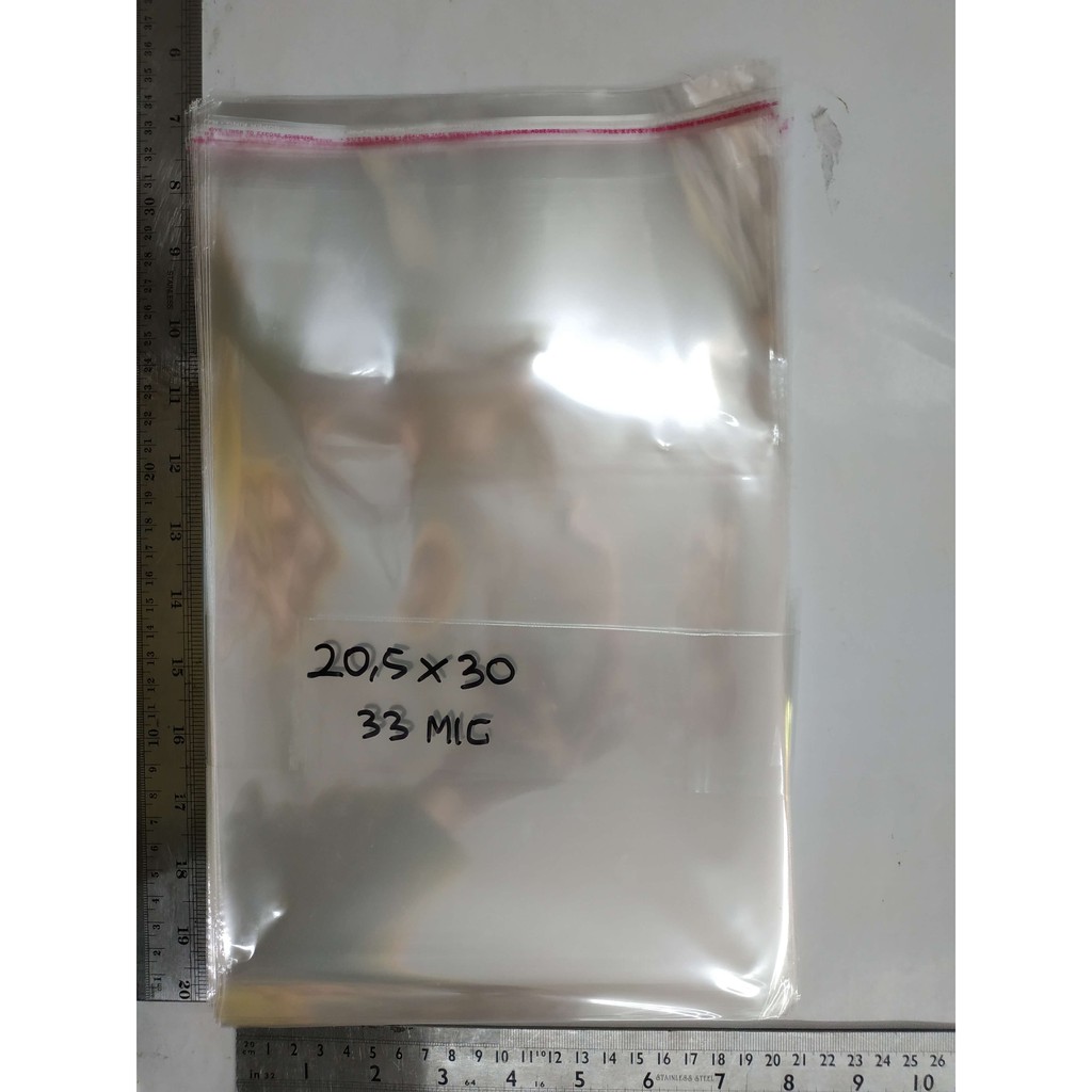 

H7Y 20,5 x 30 cm Plastik OPP TEBAL (100 lbr) (lem/seal)