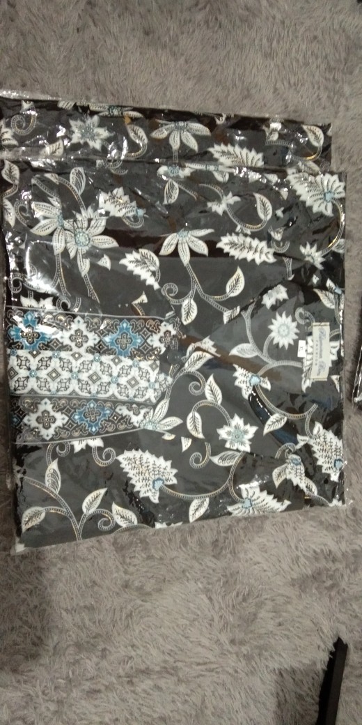 Couple Babydoll Long Hand Melati Silver/brukat/sarimbit