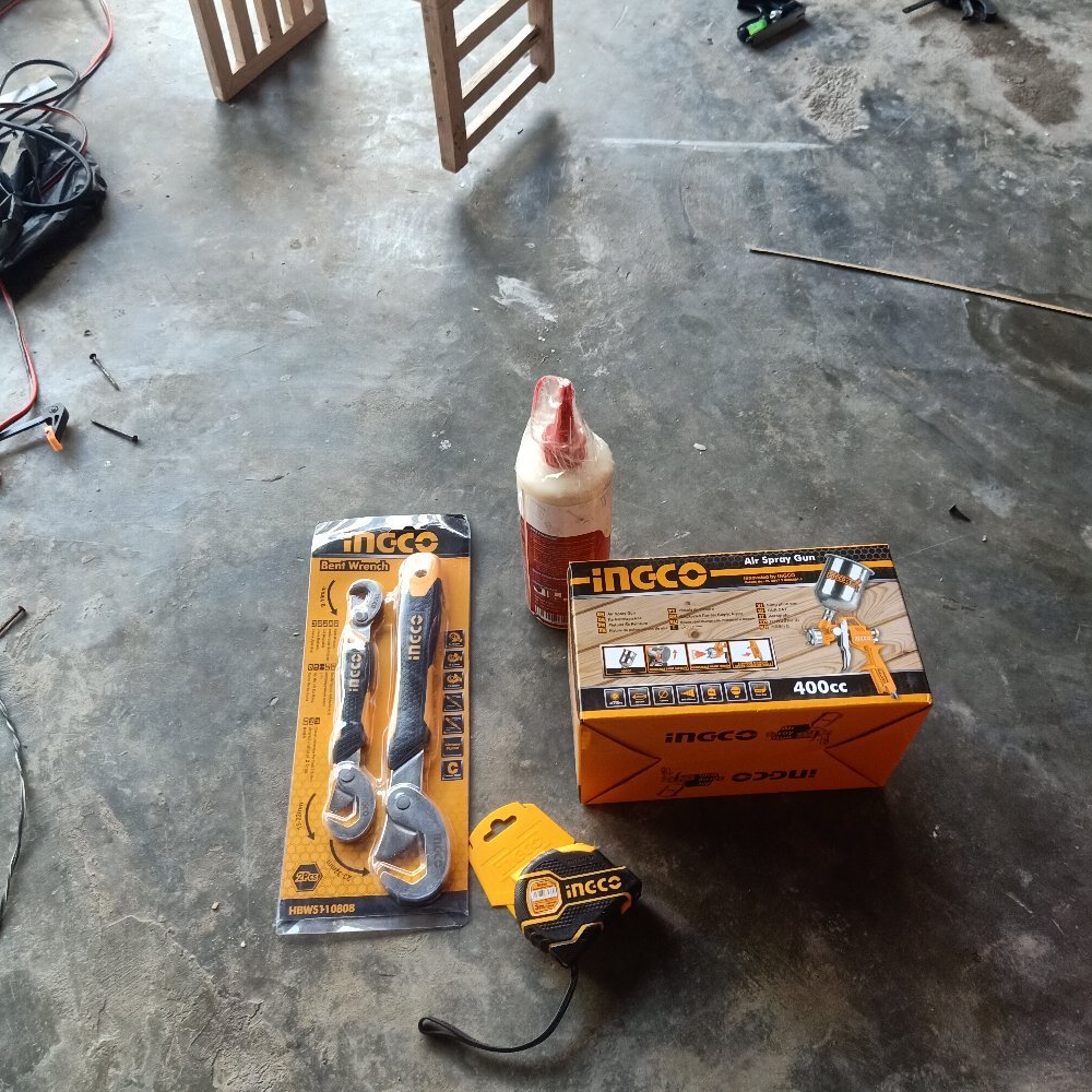 Ingco Spray Gun Semprotan Angin Cat Ingco Tabung Atas 400cc