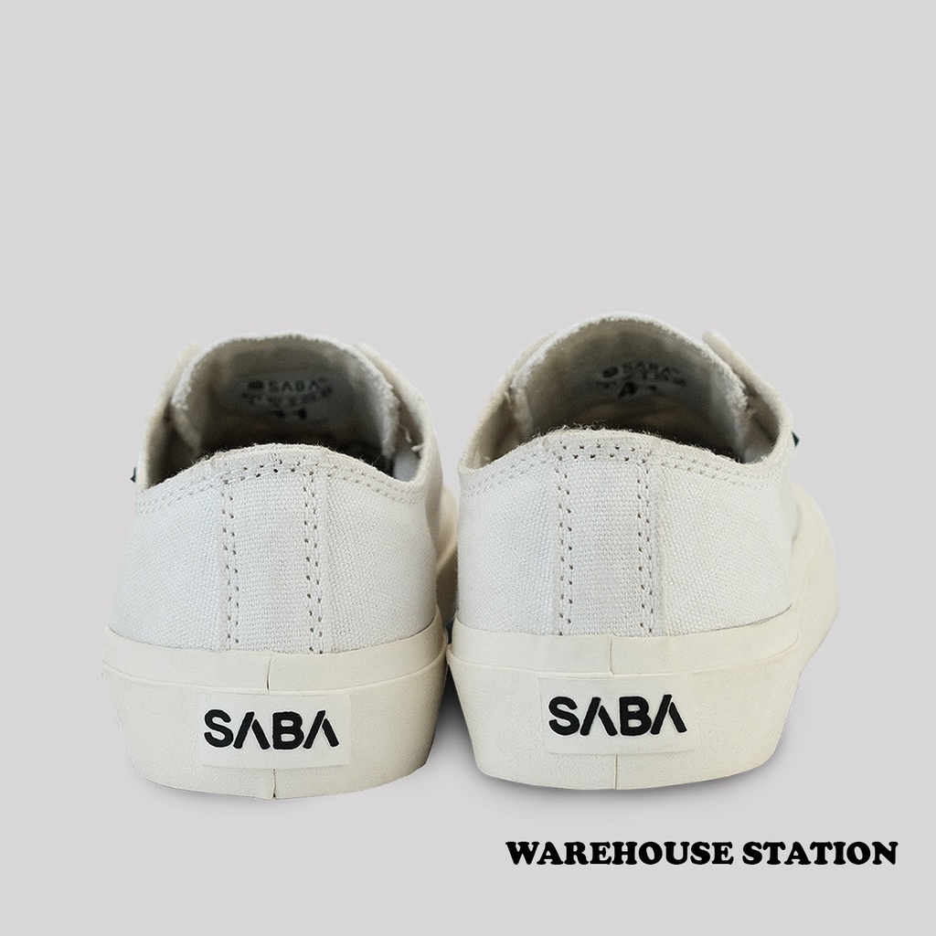 SABA Basic Low All White - Sepatu Sneakers Casual Pria Wanita