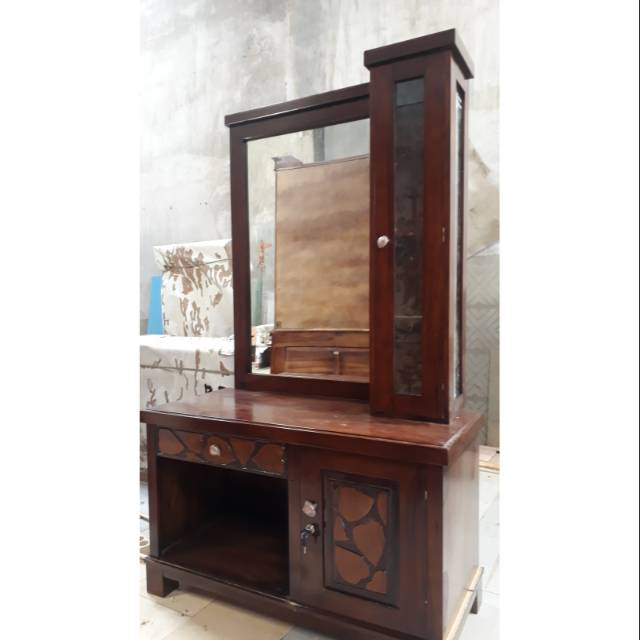 Meja Rias Jati Ukiran Love 2