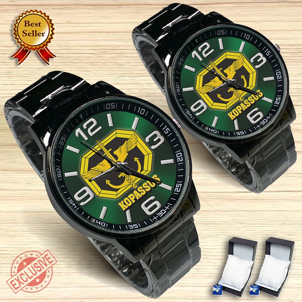 {Exclusive} Jam Tangan Couple TNI KOPASSUS - 1 (Satuan/Seapasang)