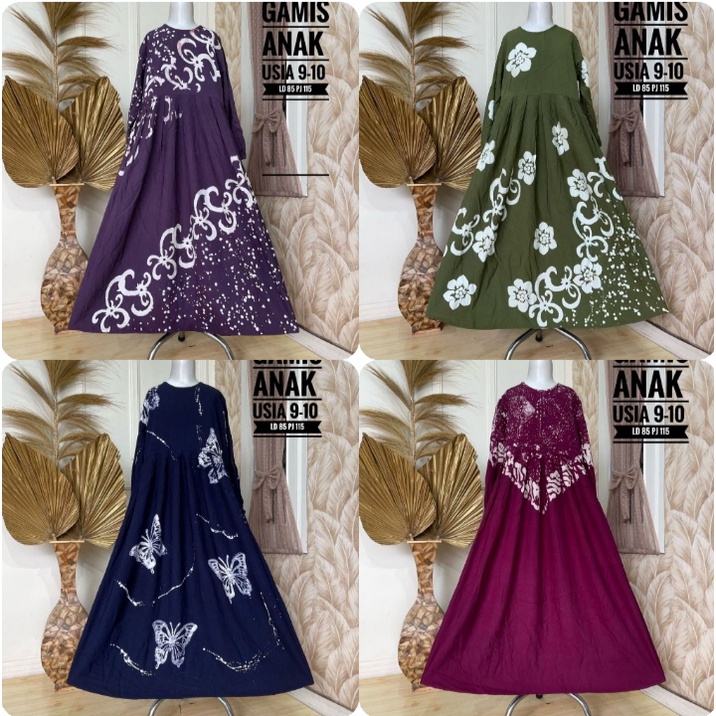 Gamis Twill Ori Anak Perempuan Tanggung Usia 9 Sampai 10 Tahun