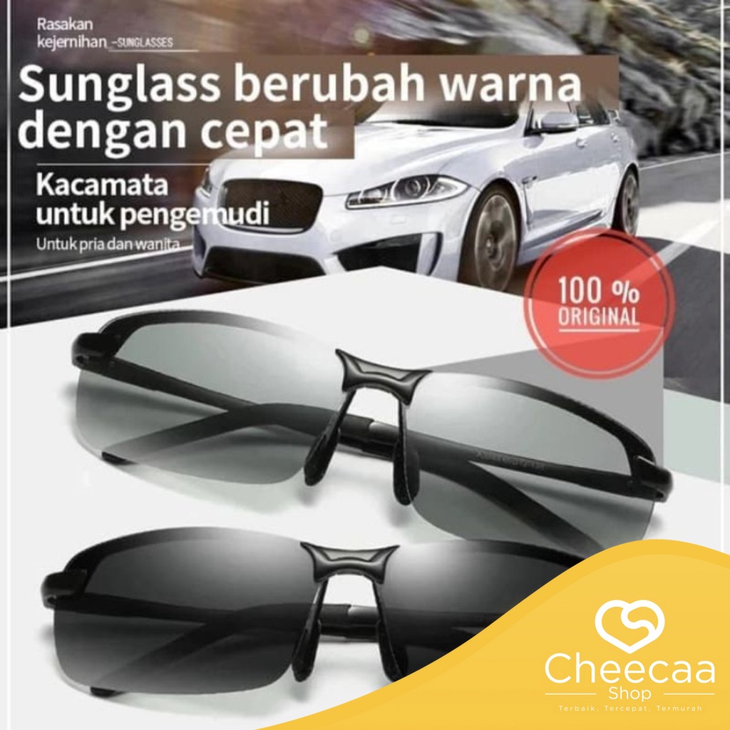 CC (KM29) Kacamata Photocromic Polarized Kacamata Mengemudi  Berubah Warna Ketika Kena Panas Matahari