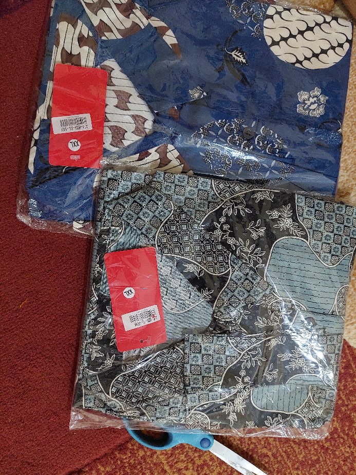 Monellina 06227 Kemeja Batik Wanita Oversize Lengan Panjang