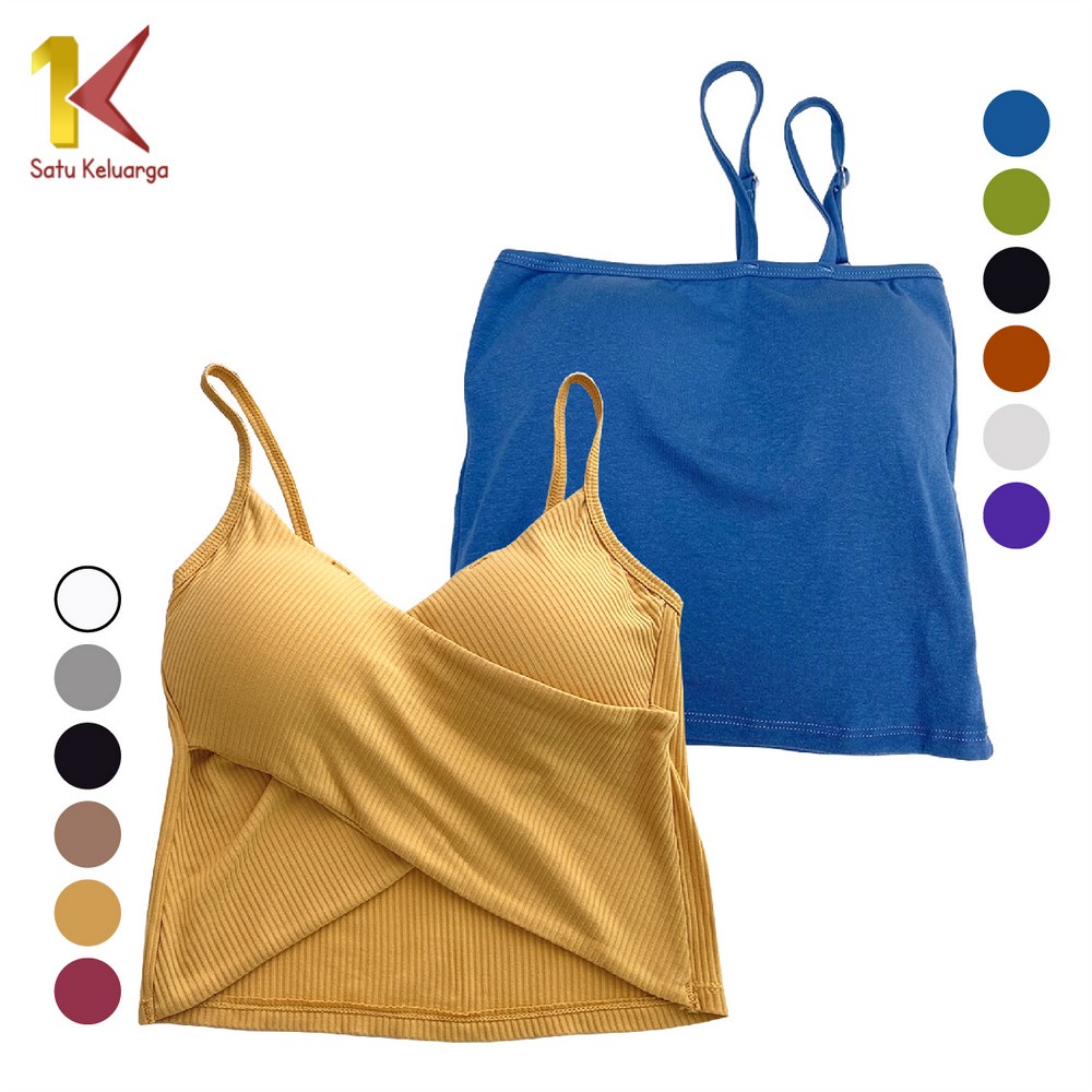 Satu Keluarga Pakaian Dalam P101 P102 Streetwear Atasan Wanita Crop Wanita / Baju Bra Wanita Tank To