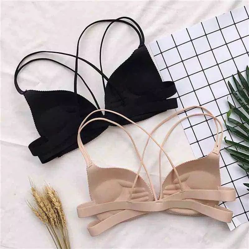 Bra Model Seamless Tanpa Kawat Kancing Depan Seamless Gaya Korea Untuk Wanita