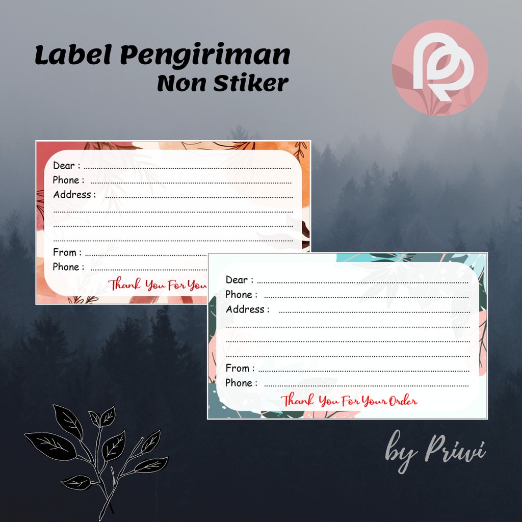 

[NON STIKER] LABEL PENGIRIMAN OLSHOP MURAH