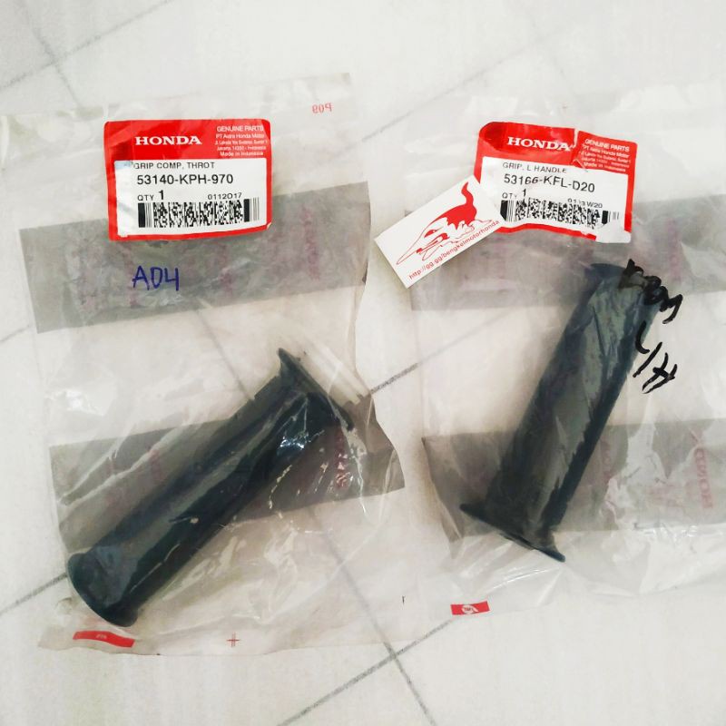 Hand Grip Throttle Karet Stang Pipa Gas Handfat Supra X 125 Batman Ori AHM 53140KPH970 53166KFLD20