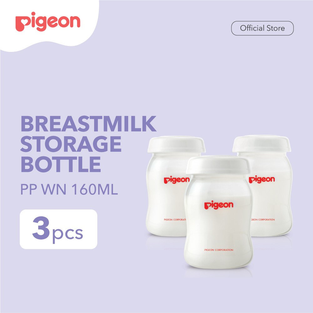 Pigeon Breastmilk Storage Bottles Wide Neck 160ml isi 3pcs