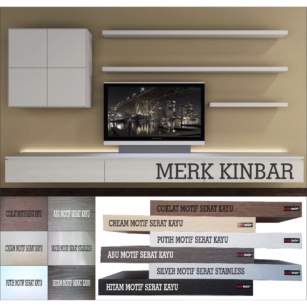 Megamen88 20x10x4cm Rak Dinding/Ambalan/Melayang/Floating Shelf MERK KINBAR M398