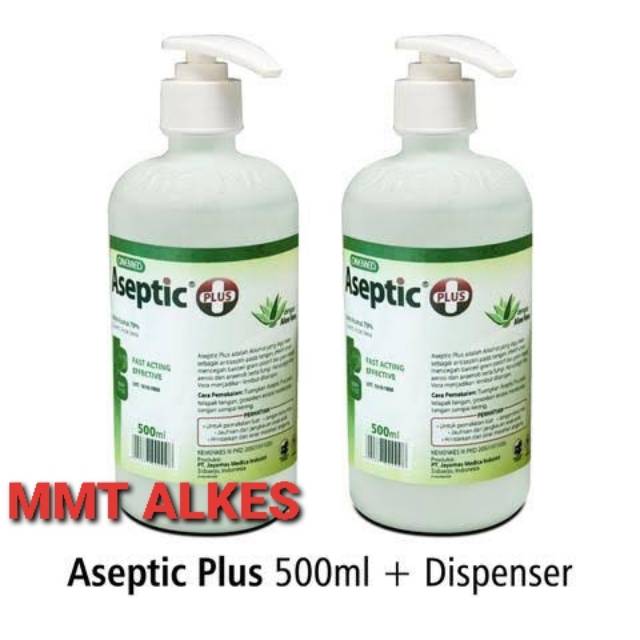 Aseptic Gel 500ml Hand Sanitizer 500ml+Dispenser OneMed