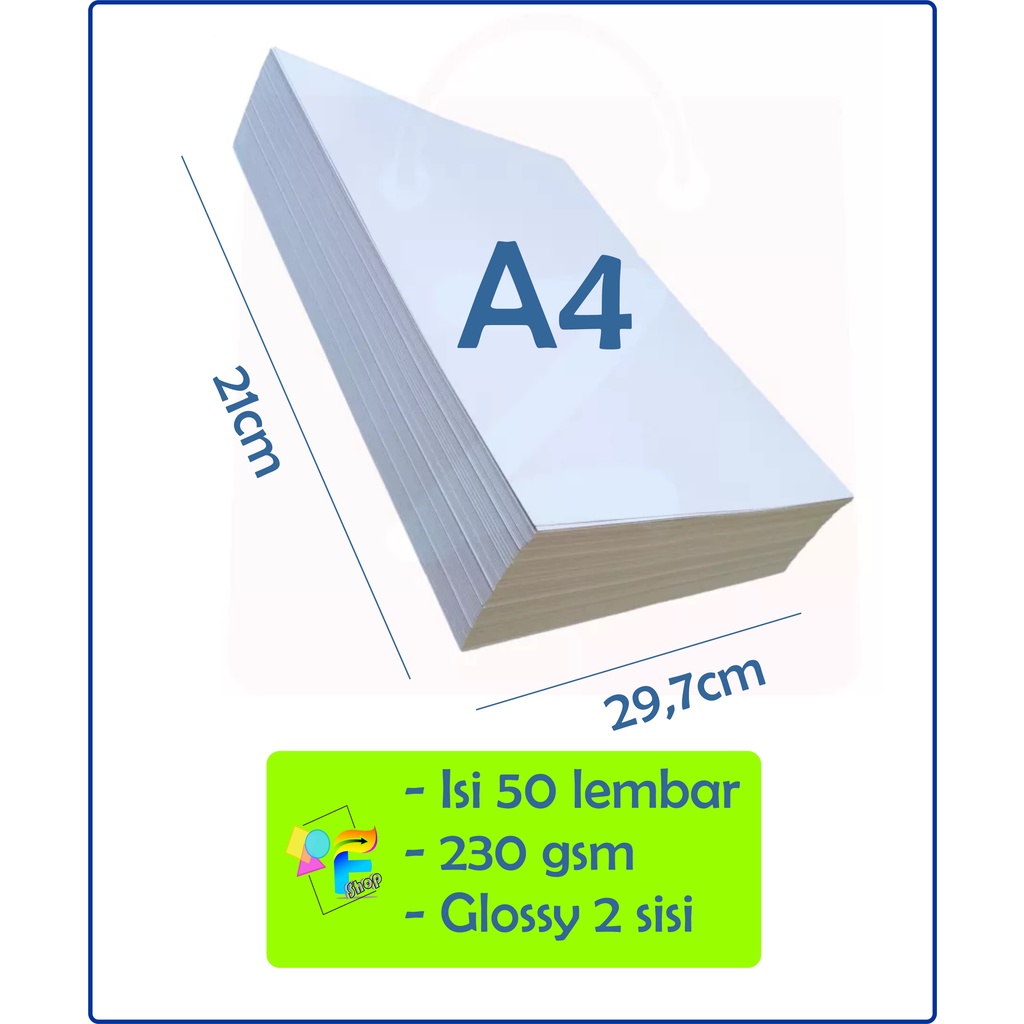 

Kertas Art Carton/Art Paper 230gsm - 50 lembar A4