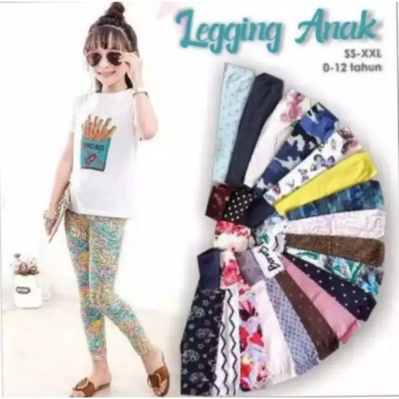 Legging/ Legging anak dan dewasa/ Celana Panjang anak /Celana panjang harian anak