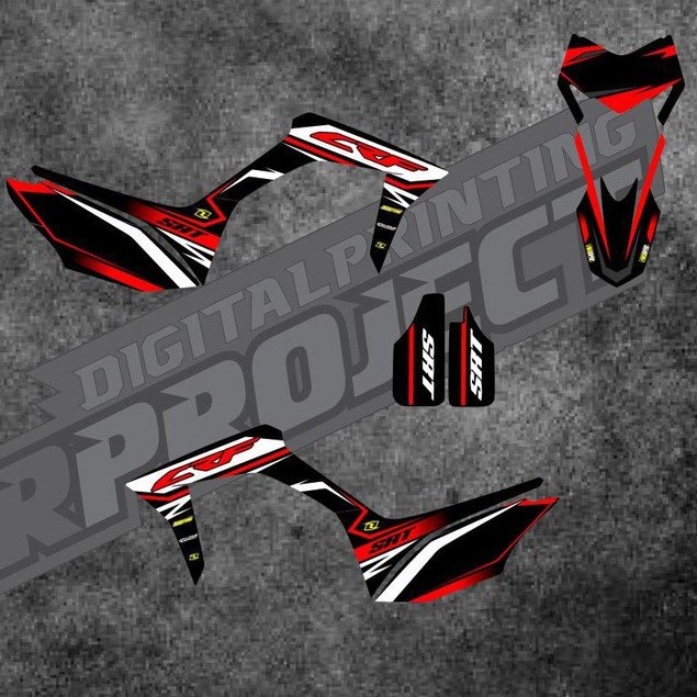 (COD) STIKER MOTOR CRF Sticker Variasi STRIPING LIS MOTOR HONDA CRF 07 RACING TERLARIS CRF SUPERMOTO