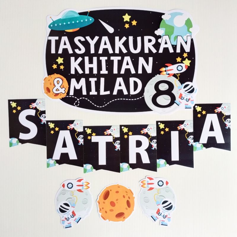 BOARD PAPAN DEKORASI ASTRONOT DEKORASI TULISAN BACKDROP KHITANAN