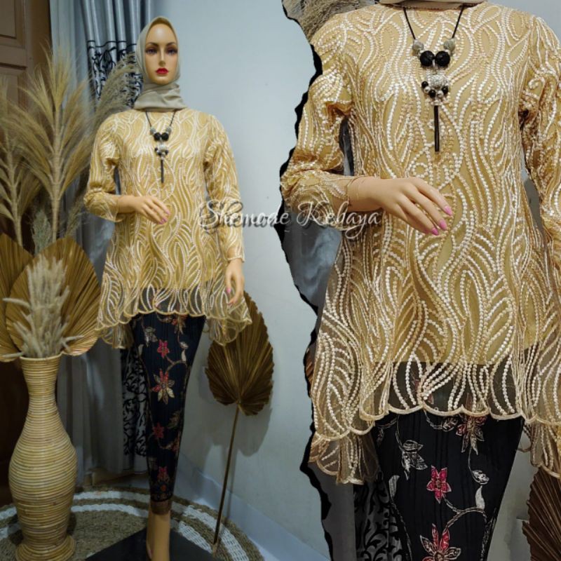 Realpict kebaya tunik/set/kebaya pesta/kebaya wisuda