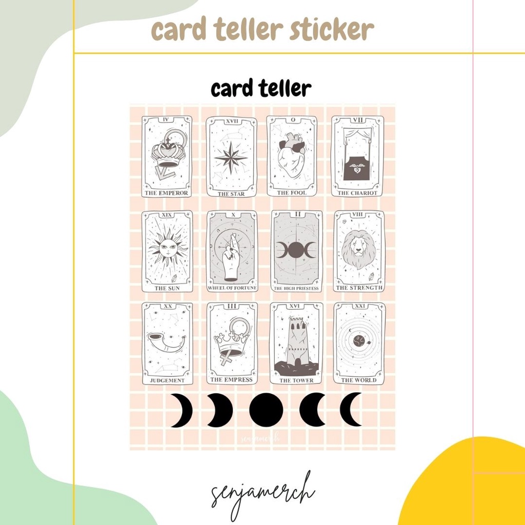 

Senjamerch - Card Teller Sticker Sheet