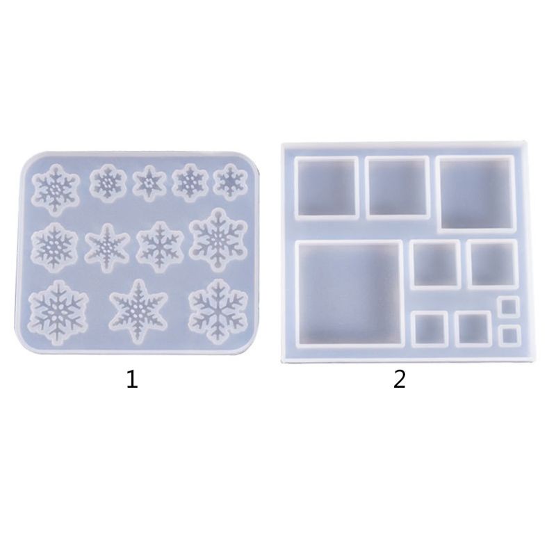 Siy Cetakan Resin Uv Bentuk Snowflake Bahan Silikon Untuk Membuat Perhiasan Diy