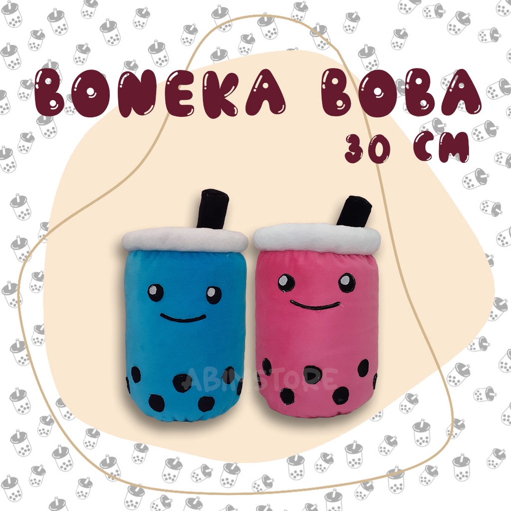 ABIMSTORE ID TERLARIS baik Boneka Boba Bubble Milk Tea  30 CM Brown Sugar Minuman Plush Toys BONEKA 
