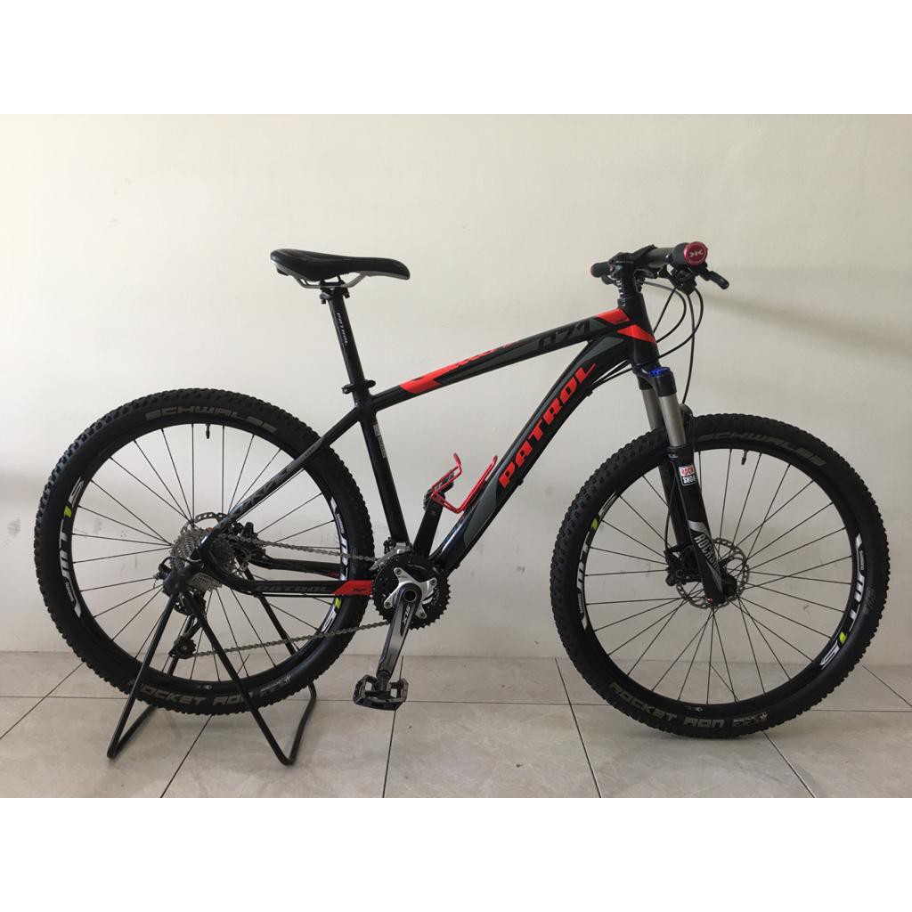 Sepeda MTB Patrol 071 Size M Grupset SLX 2 x 10 Speed 2 x 10 S FD Deore Crank Dual SLX Sproket 11 34