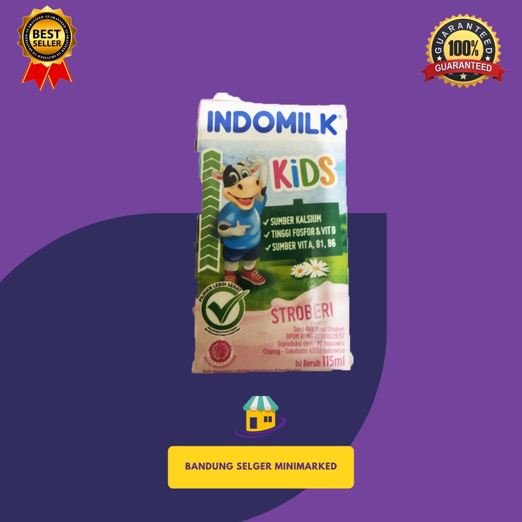 

INDOMILK KIDS STRAWBERRY 115 ML ORIGINAL 100 %