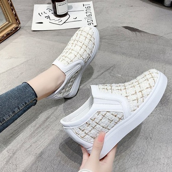 [DUNIA FASHION] Sepatu Slip On Wedges Wanita Sepatu Korea Style Import premium quality DF 580