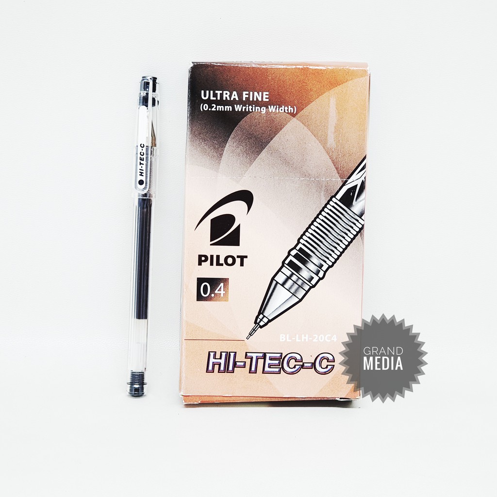 

[GRAND MEDIA] BALLPOINT / PENA / PULPEN PILOT HI TECH 0.4mm HITAM / 1PCS