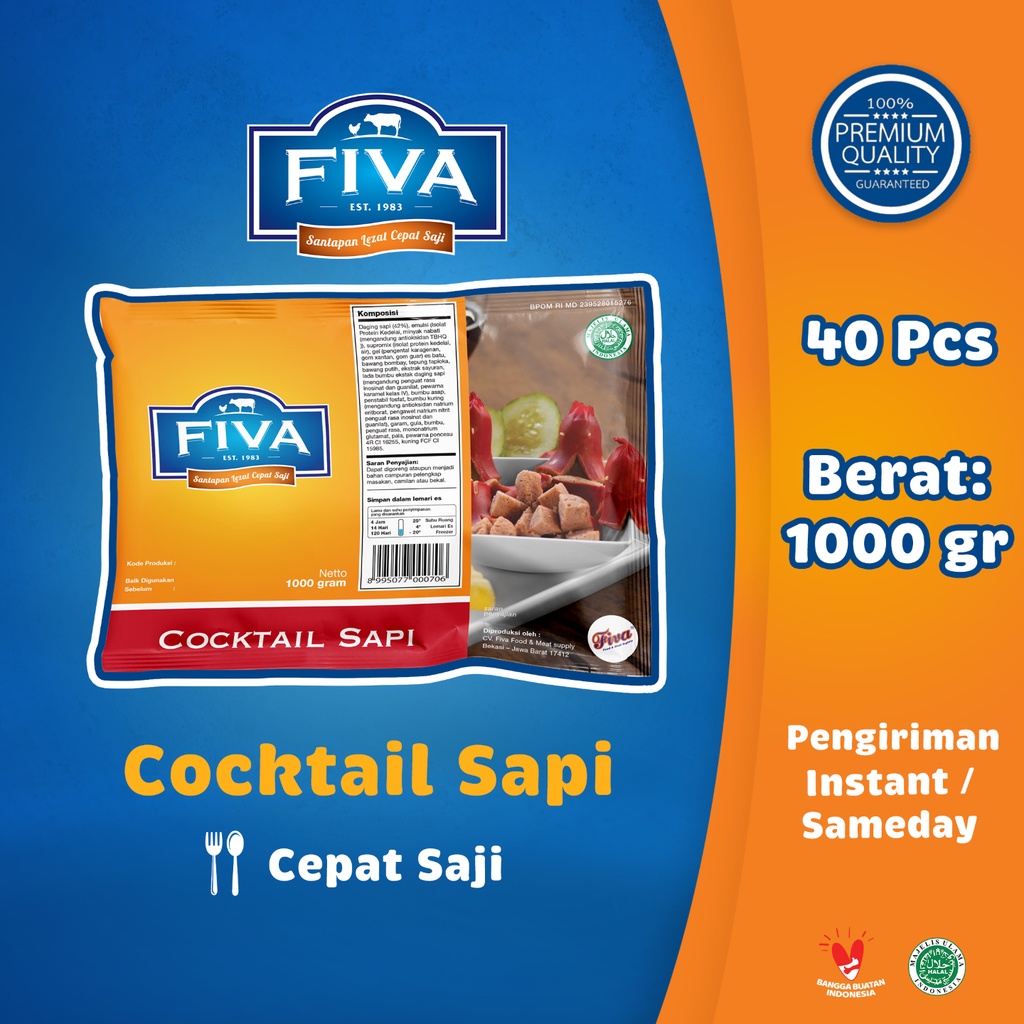 

FIVA Sosis Cocktail Sapi 1000 gram