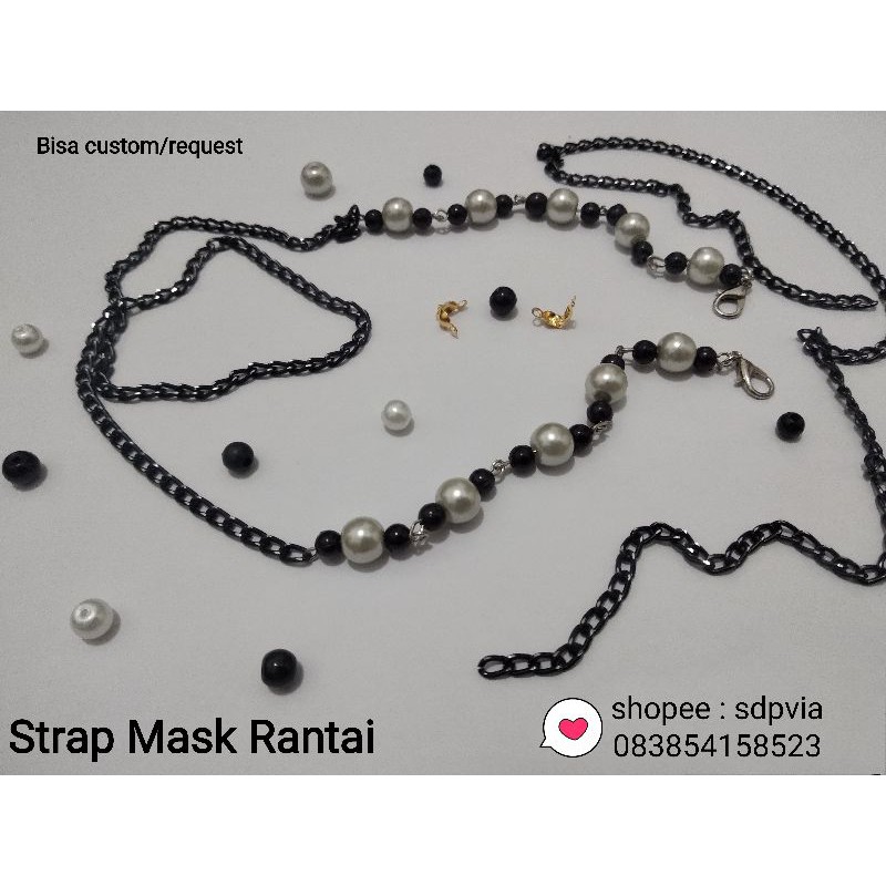 Strap Mask Rantai Mutiara/Tali Masker/Tali Kacamata DIY