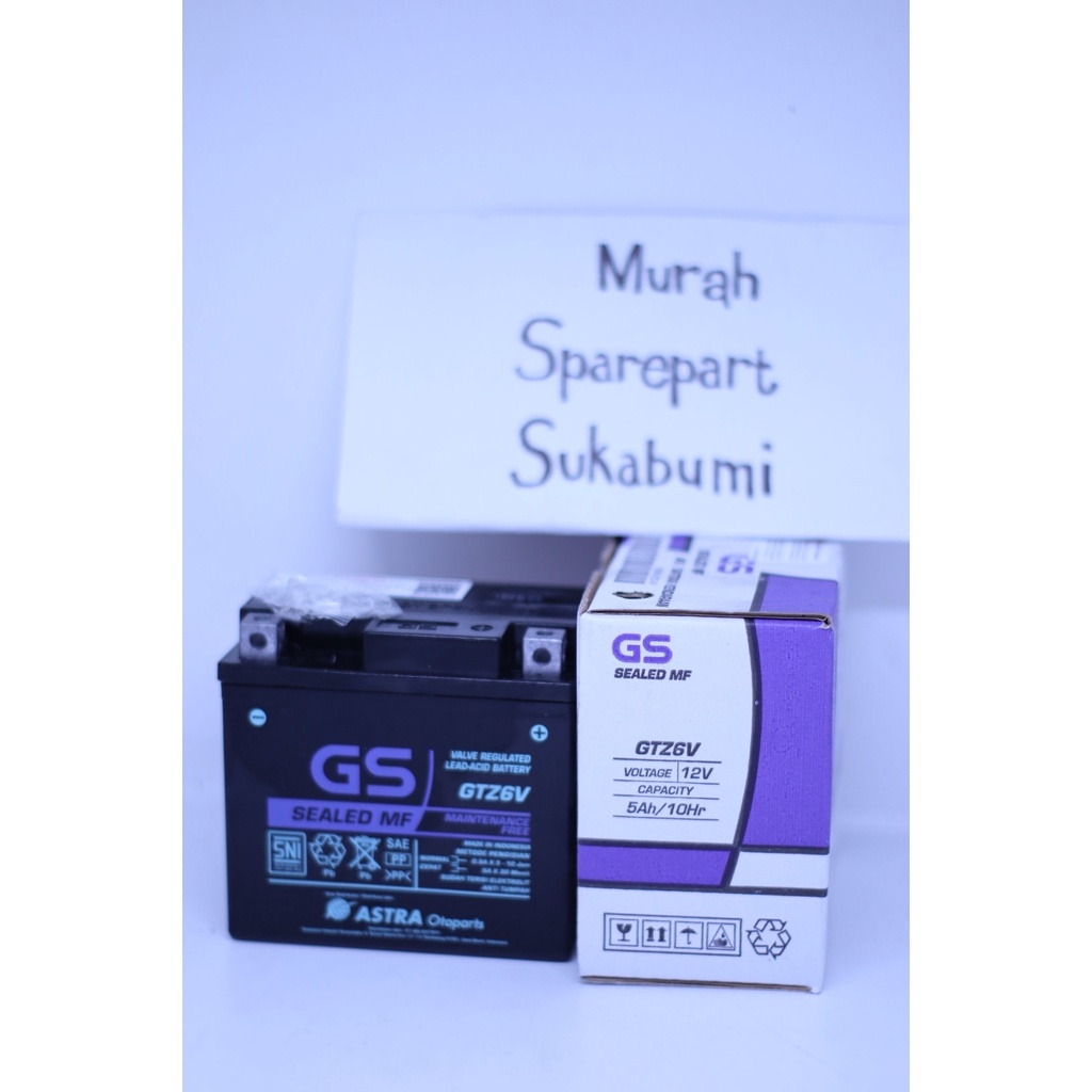 Aki Motor GS ASTRA MF GTZ6V Vario 125 150 Beat Scoopy ISS Mio SSS