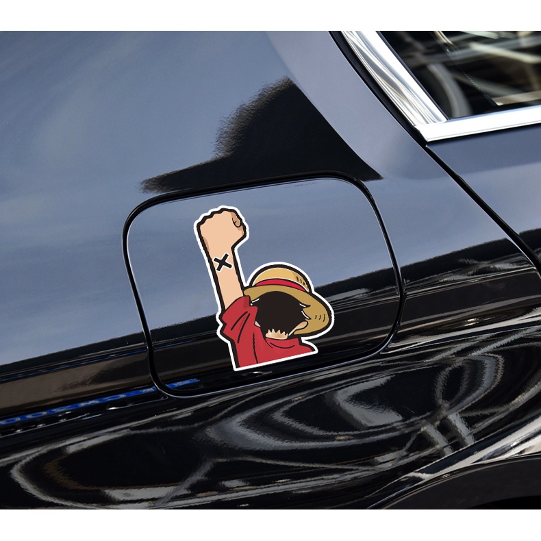 Stiker Reflektif Motif Kartun One Piece Luffy Roronoa Zoro Tony Tony Chopper Untuk Dekorasi Mobil / Motor