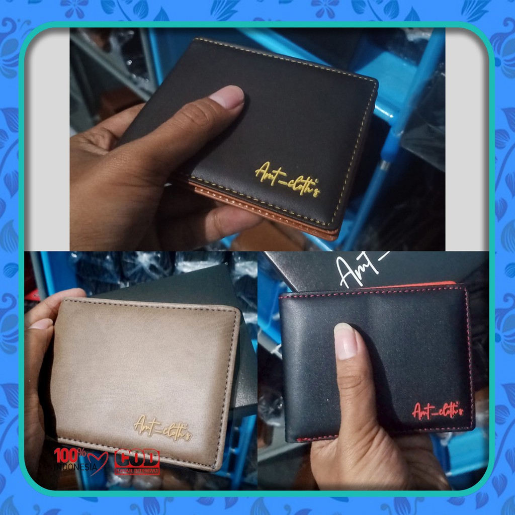 dompet simple cowok terbaru best seller - Kulit Sintetik - Grosiran - bisa COD - Bayar di tempat