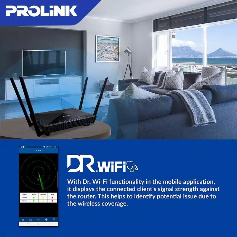 PROLiNK PRC2401U Wireless AC2600 Dual-Band Gigabit Router