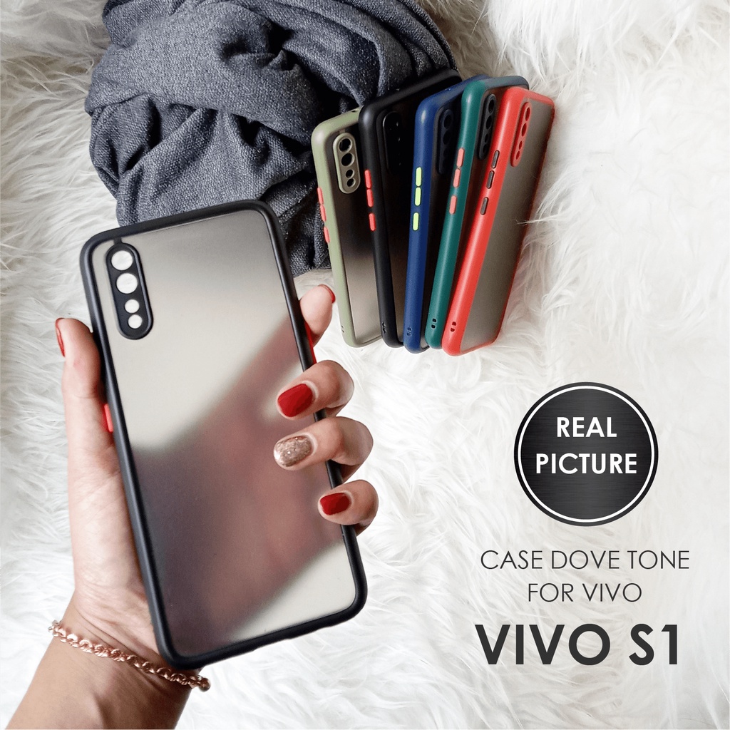 CASE HP VIVO S1 SOFTCASE DOVE MATTE PLUS PELINDUNG CAMERA