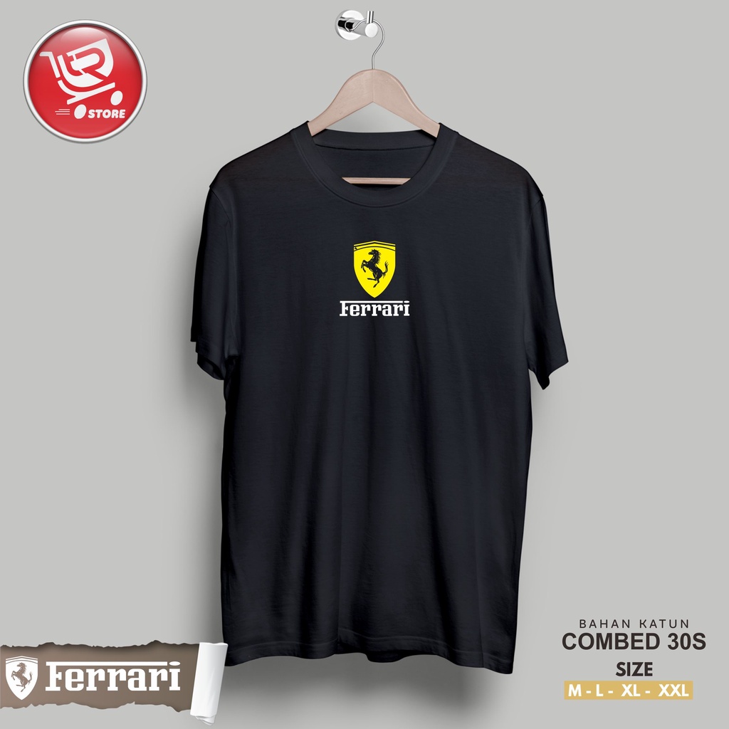 Kaos Ferrari | Tshirt Distro Otomotif Pria Wanita Premium